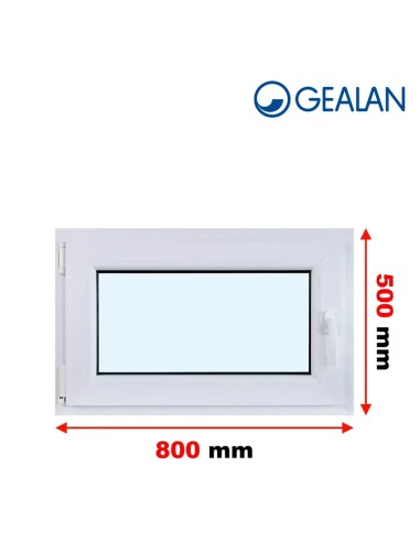 Kunststofffenster PVC Fenster 80 x 50 cm DREH/KIPP - Gealan S 8000