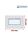 Kunststofffenster PVC Fenster 60 x 40 cm KIPP - Gealan S 8000