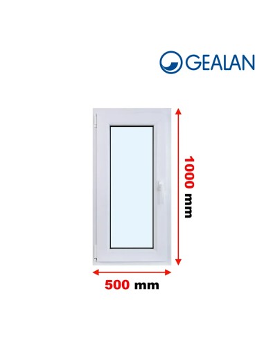 Kunststofffenster PVC Fenster 50 x 100 cm DREH/KIPP - Gealan S 8000