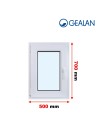 Kunststofffenster PVC Fenster 50 x 70 cm DREH/KIPP - Gealan S 8000