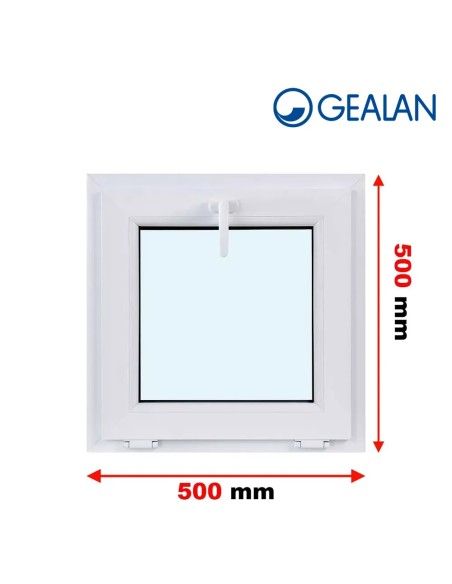 Kunststofffenster PVC Fenster 50 x 50 cm KIPP - Gealan S 8000
