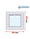 Kunststofffenster PVC Fenster 50 x 50 cm KIPP - Gealan S 8000