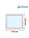 Kunststofffenster PVC Fenster 140 x 120 cm DREH/KIPP Gealan S 9000