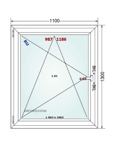 Kunststofffenster PVC Fenster 110 x 130 cm DREH/KIPP Gealan S 9000 2
