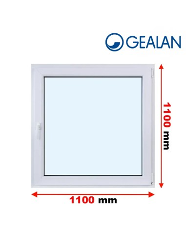 Kunststofffenster PVC Fenster 110 x 110 cm DREH/KIPP Gealan S 9000