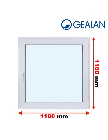 Kunststofffenster PVC Fenster 110 x 110 cm DREH/KIPP Gealan S 9000