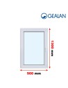Kunststofffenster PVC Fenster 90 x 130 cm DREH/KIPP Gealan S 9000
