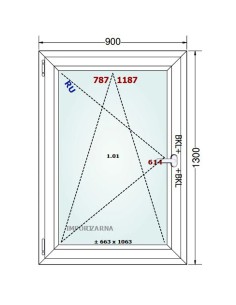Kunststofffenster PVC Fenster 90 x 130 cm DREH/KIPP Gealan S 9000 2