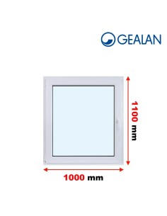 Kunststofffenster PVC Fenster 100 x 110 cm DREH/KIPP Gealan S 9000