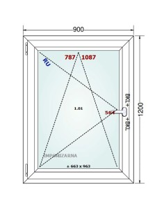 Kunststofffenster PVC Fenster 90 x 120 cm DREH/KIPP Gealan S 9000 2
