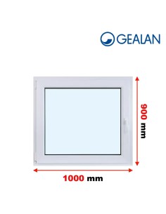 Kunststofffenster PVC Fenster 100 x 90 cm DREH/KIPP Gealan S 9000
