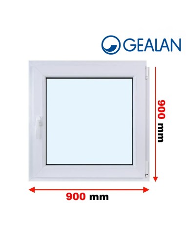 Kunststofffenster PVC Fenster 90 x 90 cm DREH/KIPP Gealan S 9000