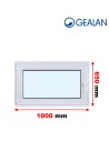 Kunststofffenster PVC Fenster 100 x 65 cm DREH/KIPP Gealan S 9000
