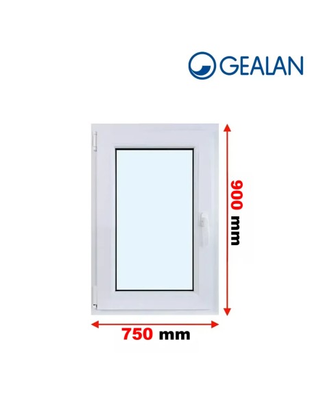 Kunststofffenster PVC Fenster 75 x 90 cm DREH/KIPP Gealan S 9000