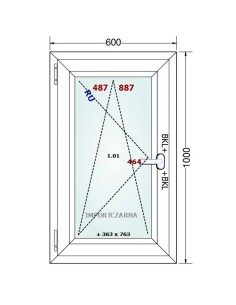 Kunststofffenster PVC Fenster 60 x 100 cm DREH/KIPP Gealan S 9000 2