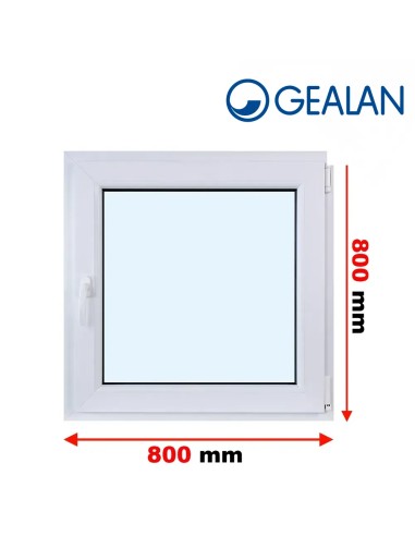 Kunststofffenster PVC Fenster 80 x 80 cm DREH/KIPP Gealan S 9000