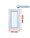 Kunststofffenster PVC Fenster 50 x 100 cm DREH/KIPP Gealan S 9000