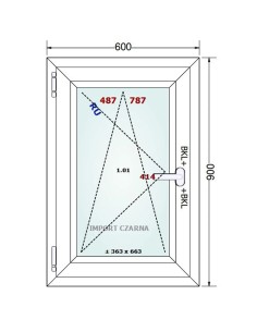 Kunststofffenster PVC Fenster 60 x 90 cm DREH/KIPP Gealan S 9000 2