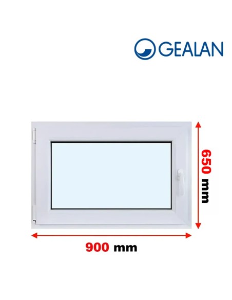Kunststofffenster PVC Fenster 90 x 65 cm DREH/KIPP Gealan S 9000
