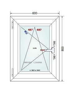 Kunststofffenster PVC Fenster 60 x 80 cm DREH/KIPP Gealan S 9000 2