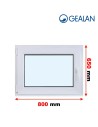 Kunststofffenster PVC Fenster 80 x 65 cm DREH/KIPP Gealan S 9000