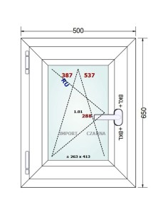 Kunststofffenster PVC Fenster 50 x 65 cm DREH/KIPP Gealan S 9000 2