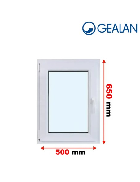 Kunststofffenster PVC Fenster 50 x 65 cm DREH/KIPP Gealan S 9000