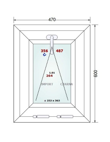 Kunststofffenster PVC Fenster 47 x 60 cm KIPP Gealan S 9000