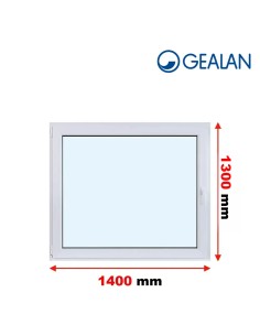 Kunststofffenster PVC Fenster 140 x 130 cm DREH/KIPP Gealan Linear