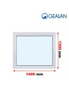 Kunststofffenster PVC Fenster 140 x 130 cm DREH/KIPP Gealan Linear