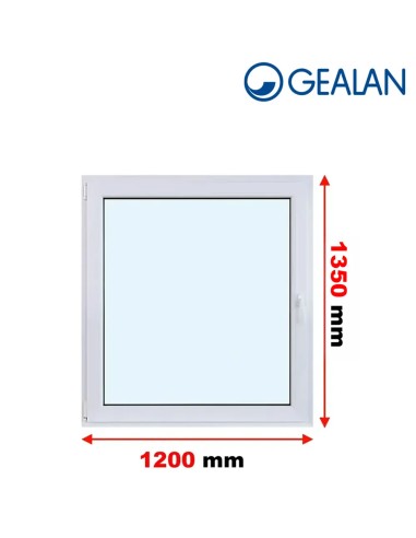 Kunststofffenster PVC Fenster 120 x 135 cm DREH/KIPP Gealan Linear