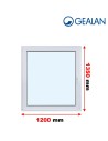 Kunststofffenster PVC Fenster 120 x 135 cm DREH/KIPP Gealan Linear