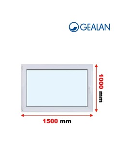 Kunststofffenster PVC Fenster 150 x 100 cm DREH/KIPP Gealan Linear