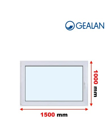 Kunststofffenster PVC Fenster 150 x 100 cm DREH/KIPP Gealan Linear
