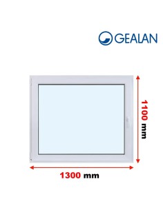 Kunststofffenster PVC Fenster 130 x 110 cm DREH/KIPP Gealan Linear