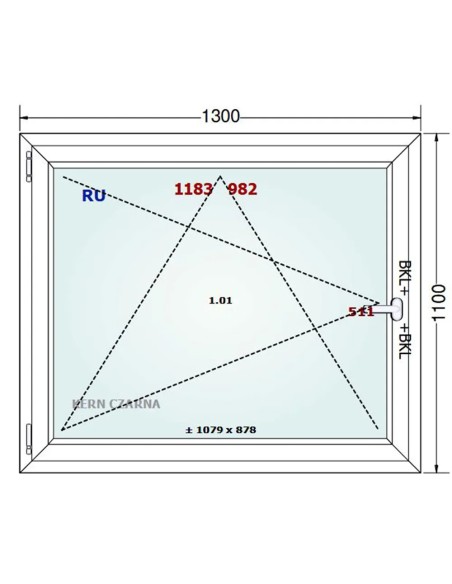 Kunststofffenster PVC Fenster 130 x 110 cm DREH/KIPP Gealan Linear
