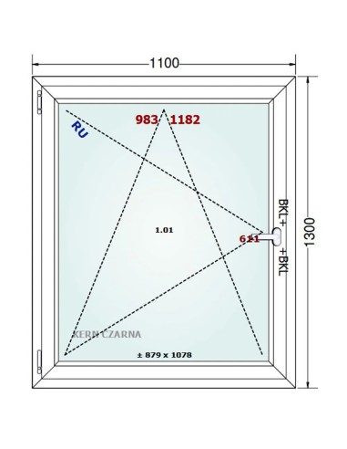 Kunststofffenster PVC Fenster 110 x 130 cm DREH/KIPP Gealan Linear