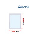 Kunststofffenster PVC Fenster 100 x 130 cm DREH/KIPP Gealan Linear