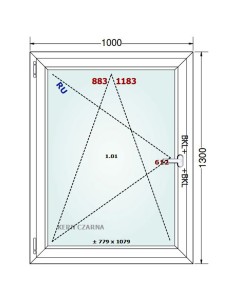 Kunststofffenster PVC Fenster 100 x 130 cm DREH/KIPP Gealan Linear 2