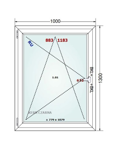 Kunststofffenster PVC Fenster 100 x 130 cm DREH/KIPP Gealan Linear