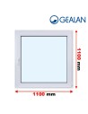Kunststofffenster PVC Fenster 110 x 110 cm DREH/KIPP Gealan Linear