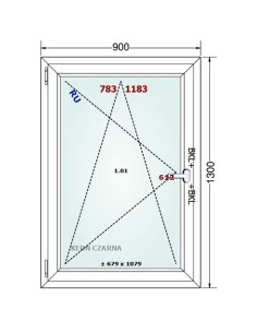 Kunststofffenster PVC Fenster 90 x 130 cm DREH/KIPP Gealan Linear 2