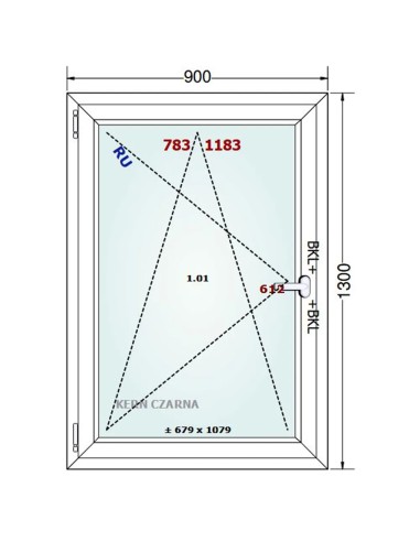 Kunststofffenster PVC Fenster 90 x 130 cm DREH/KIPP Gealan Linear
