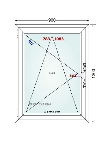 Kunststofffenster PVC Fenster 90 x 120 cm DREH/KIPP Gealan Linear