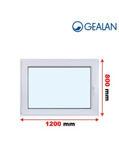 Kunststofffenster PVC Fenster 120 x 80 cm DREH/KIPP Gealan Linear