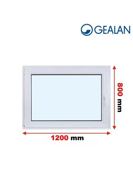 Kunststofffenster PVC Fenster 120 x 80 cm DREH/KIPP Gealan Linear