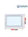 Kunststofffenster PVC Fenster 120 x 80 cm DREH/KIPP Gealan Linear