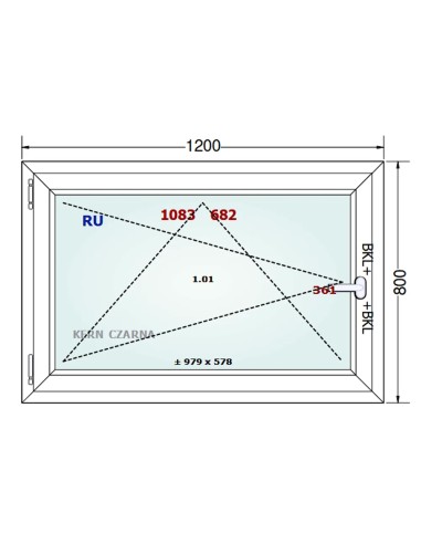 Kunststofffenster PVC Fenster 120 x 80 cm DREH/KIPP Gealan Linear