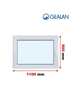 Kunststofffenster PVC Fenster 110 x 80 cm DREH/KIPP Gealan Linear