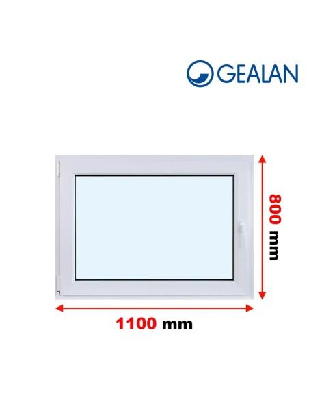 Kunststofffenster PVC Fenster 110 x 80 cm DREH/KIPP Gealan Linear